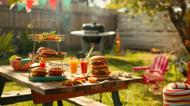 Beef Burger Bar Setup: Perfect for Family Get-Togethers