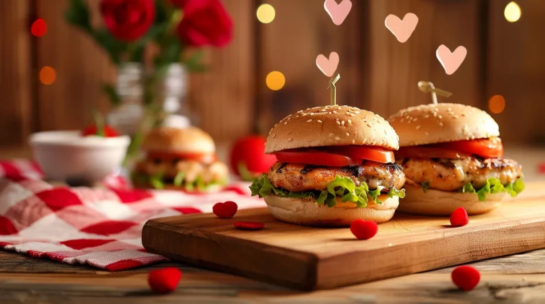 Love at First Bite: Chicken Burgers for Two