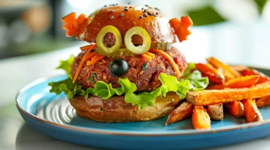 Encouraging Kids To Enjoy Veggie Burgers Through Presentation