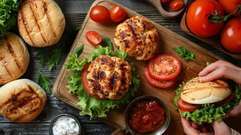 Using Leftover Chicken for Easy Homemade Family Burgers