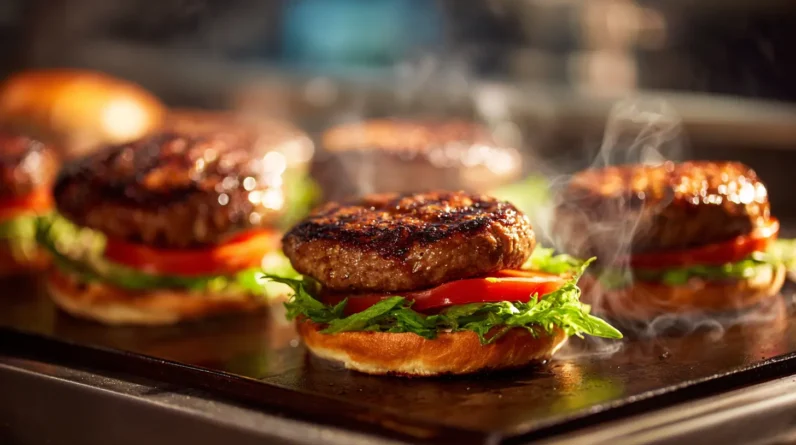 Beef Burgers Supported by Pro Techniques